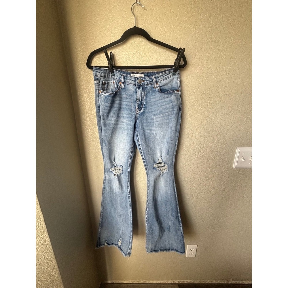 Almost Famouse Size 11 Light Blue Distressed Jeans Flared